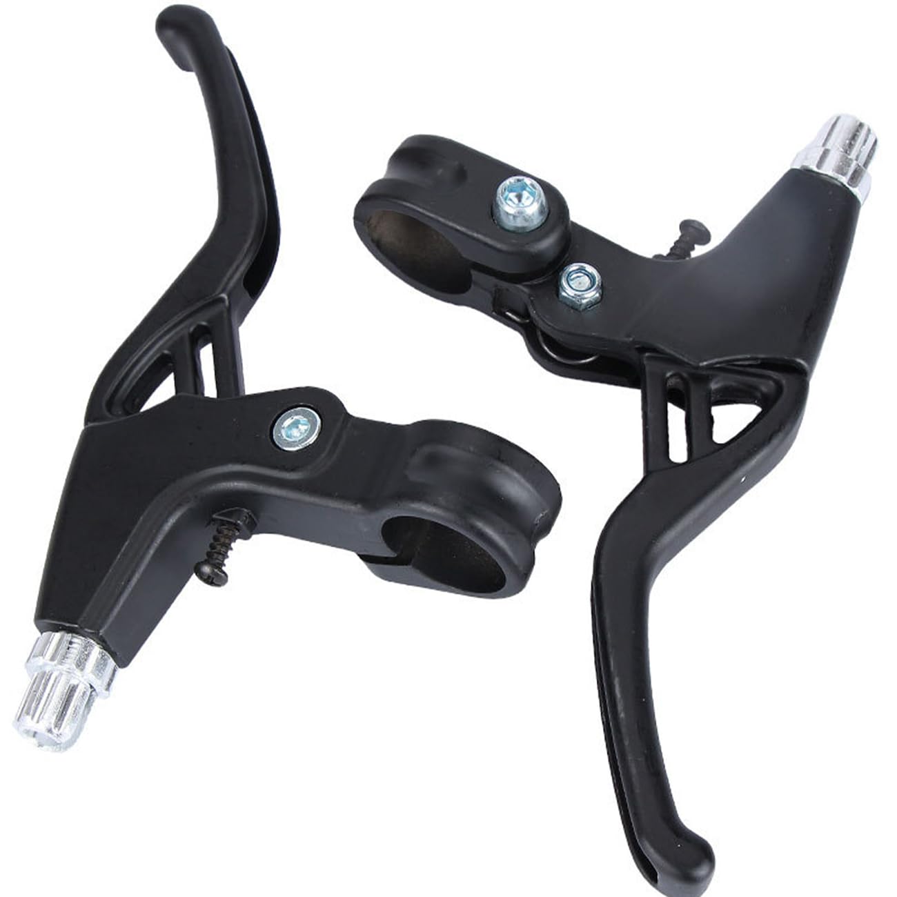 1 Pair Bicycle Brake Levers Hand Brakes Universal Aluminium Mountain Bike Brake Clutch Levers Brake Handle for MTB Mountain Bike Road Bicycle 22mm Diameter (Black)