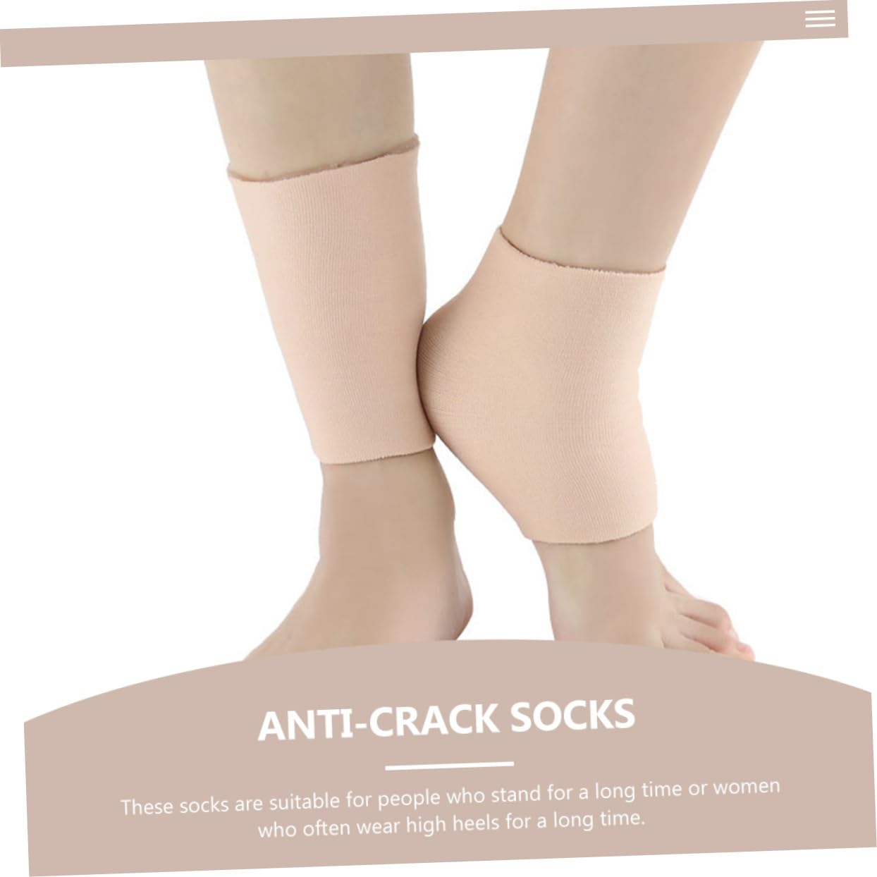 Healeved Gripper Socks for Shoes Heel Protectors Moisturizing Toeless Socks for Dry Cracked Feet Care