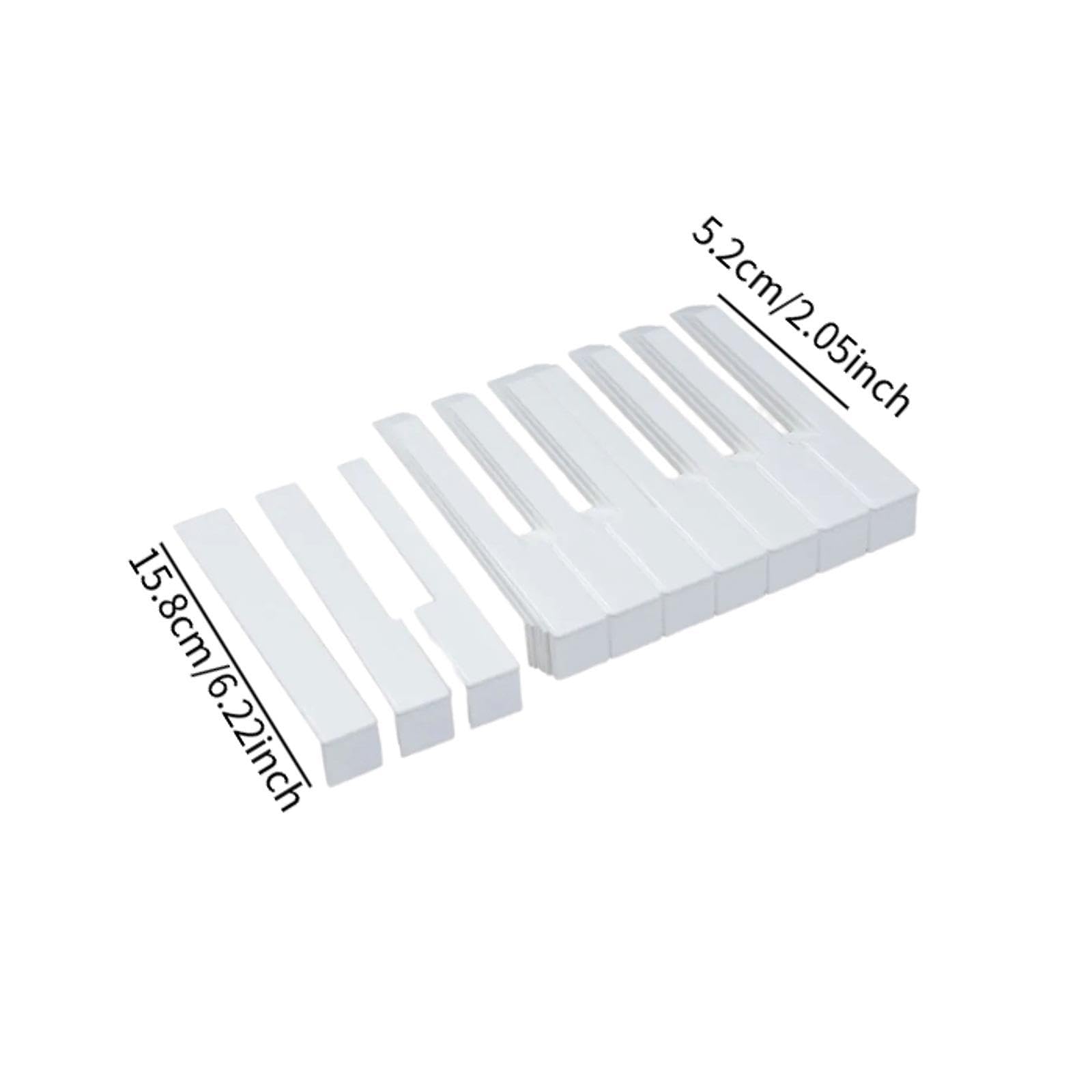52 Pièces Revêtements de Touche de Piano Ensemble de Réparation Pièces de Rechange Outil de Restauration Kit de Touches Blanches pour Installation Fa, 52mm