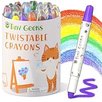 24 Twistable Crayons - Non Toxic, Washable Crayons for Toddlers, Kids Ages 3-8 - Easy To Hold - Perfect Coloring Gift for Boys and Girls - Unleash Colorful Fun