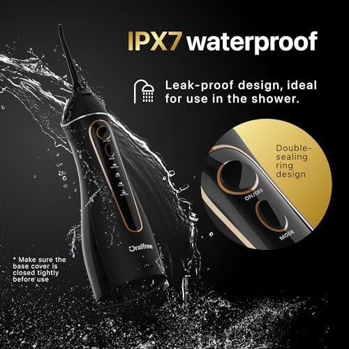 Oralfree Water Dental flosser Teeth Picks - Braces Cordless Oral Irrigator Portable Rechargeable Travel Irrigation Cleaner IPX7 Waterproof Electric Professional Flossing Teeth Cleaning for Home 7 Oralfree Water Dental flosser Teeth Picks - Braces Cordless Oral Irrigator Portable Rechargeable Travel Irrigation Cleaner IPX7 Waterproof Electric Professional Flossing Teeth Cleaning for Home - Image 5