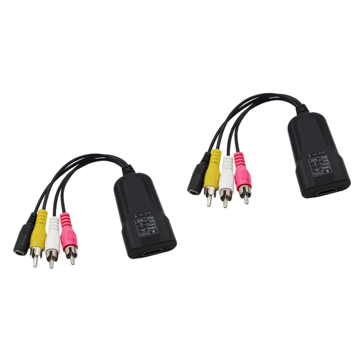 SHINEOFI 2 Pezzi Convertitore Compatto con Ntsc Adattatore Video Alimentazione per Tv e Dvd Facile Usare e Portatile