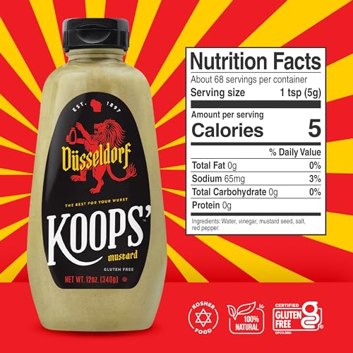 Image of Koops' Dusseldorf Mustard, 12 oz. Bottle, 12-Pack