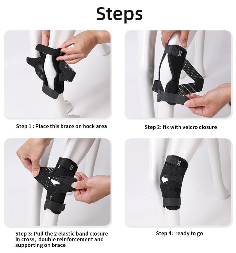 Image of (S /M) Dog Leg Brace for Back Leg, Canine Hock Brace for Legs, Joint Warps Strong Support Help for Hind Leg Injuries Sprains Arthritis