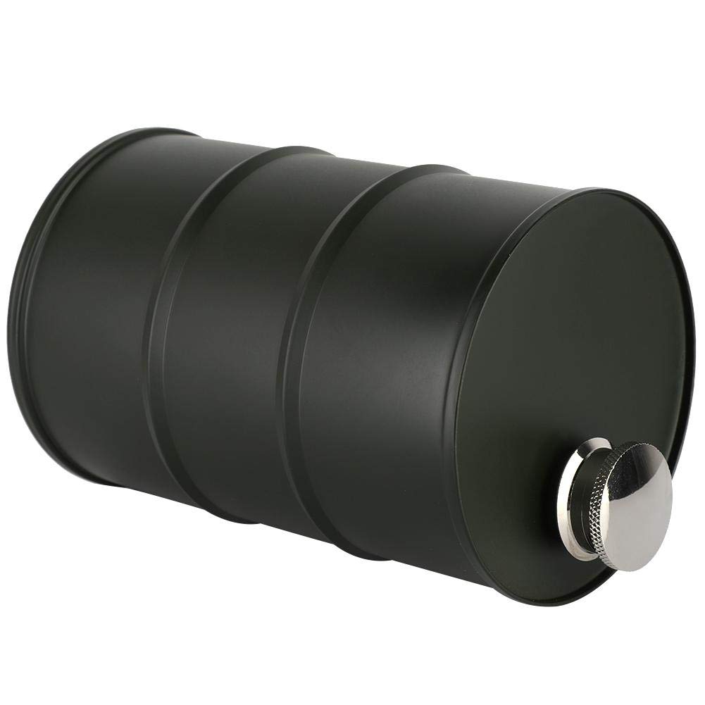 Petaca portátil de acero inoxidable de 700 ml con tapa de cierre, barril de cerveza, barril grande, color verde
