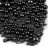 Black Sprinkles for Cake Decorating 3.5 Ounces, Edible Sugar Pearls Mixing Sizes for Cupcake Topper, Cookies, Ice Cream Toppings Cake Decorations for Party Celebrations