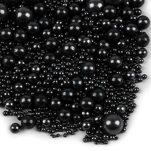 Essbare Schwarz perlen Zucker streusel 120g Dessert Streusel Kuchen Cupcake Topper Cookie Dekorationen Süße Persönlichkeiten Zuckerstreusel für Hochzeiten und tägliche Kuchendekorationen