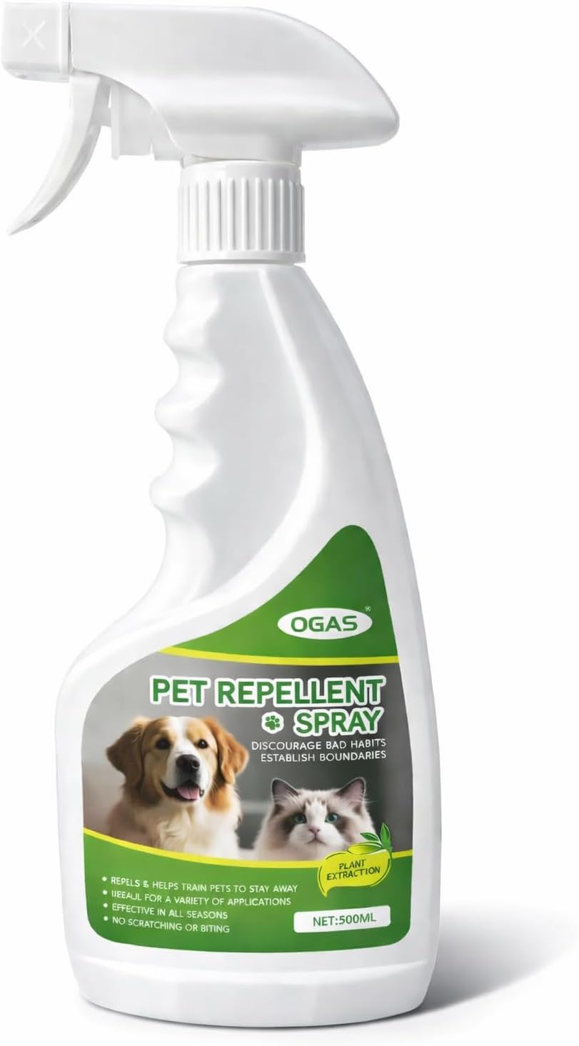Dog & Cat Training Spray, Natural Plant-Based Behavior Aid to Discourage Scratching & Biting, Indoor & Outdoor Use, Establish Boundaries, 500ml