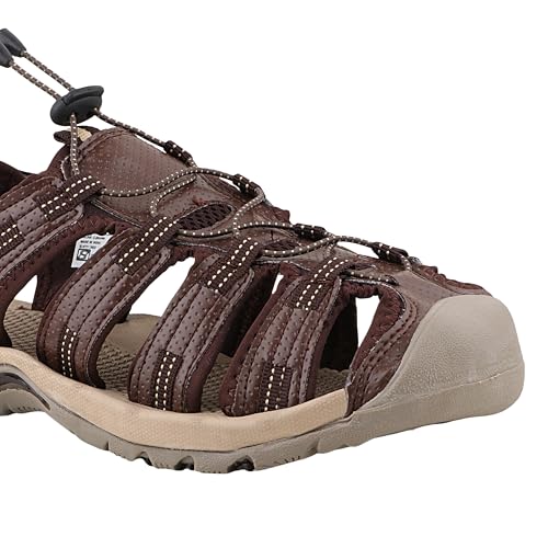 Image of FUEL Soldier-14 Men's Fisherman Sandals - Comfortable, Breathable & Flexible Outdoor Sandals with Protective Toe, Anti-Skid Sole - Stylish Casual Beach & Sports Footwear (Black)