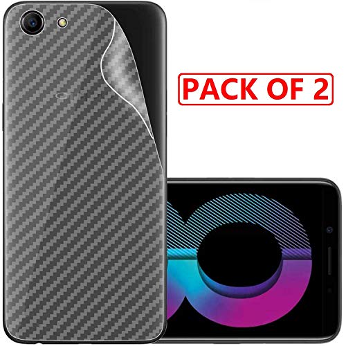 Image of Compatible with (Pack of 2) Oppo Realme 1 Back Screen Protective Film Carbon Fiber Skin Transparent Screen Guard Sticker