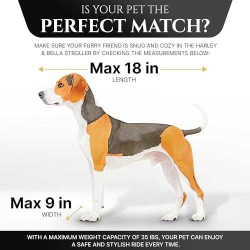 Harley-Bella-3-in-1-Pet-Stroller-for-Cats-Dogs-Folding-Cat-Stroller-with-Detachable-Carrier-Storage-Basket-20KG-Max-Cap-All-Terrain-Dog-Stroller-4-Wheels-Puppy-Stroller-for-Travel-Jogging - Cucciolini Doodles Harley-Bella-3-in-1-Pet-Stroller-for-Cats-Dogs-Folding-Cat-Stroller-with-Detachable-Carrier-Storage-Basket-20KG-Max-Cap-All-Terrain-Dog-Stroller-4-Wheels-Puppy-Stroller-for-Travel-Jogging