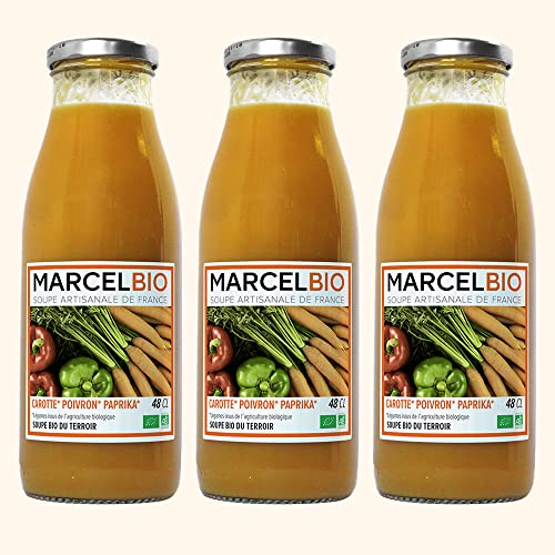 Marcel Bio - Soupe Carotte Poivron Paprika Bio 48cl - Pack de 3 Cover
