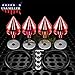 JDMBESTBOY Red Spiked Quick Release Fasteners for Car Bumpers Trunk Fender Hatch Lids Kit