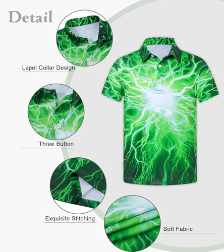 Image of uideazone Boys Polo Shirts Dry Fit Performance Golf Short Sleeve Casual School Uniform Size 5-14