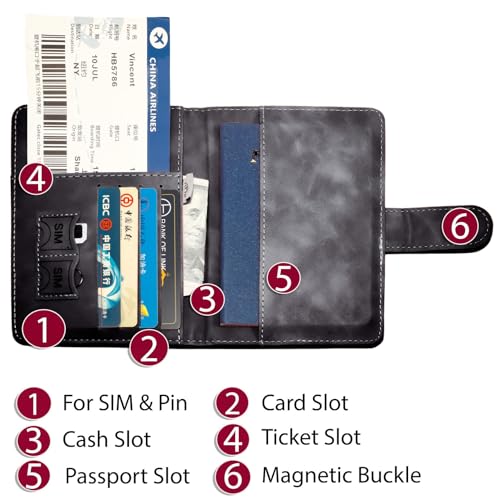 Passport Holder for Travel Essentials, 2 Pack Rfid Passport Cover for Women Men3