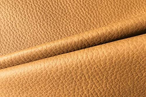 Kt KILOtela - Tela de Polipiel para Tapizar Sillas, Cojines, Asientos, Muebles, Tapicería, Forrar Objetos, Manualidades, Resistente a Desgaste, 50 cm Largo x 140 cm Ancho, Marrón Camel - 0,50 Metro