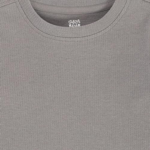 Image of miniklub Baby Round Neck Full Sleeve Knitted Cotton T-Shirt, Pack of 2 (Yellow /Grey Color)