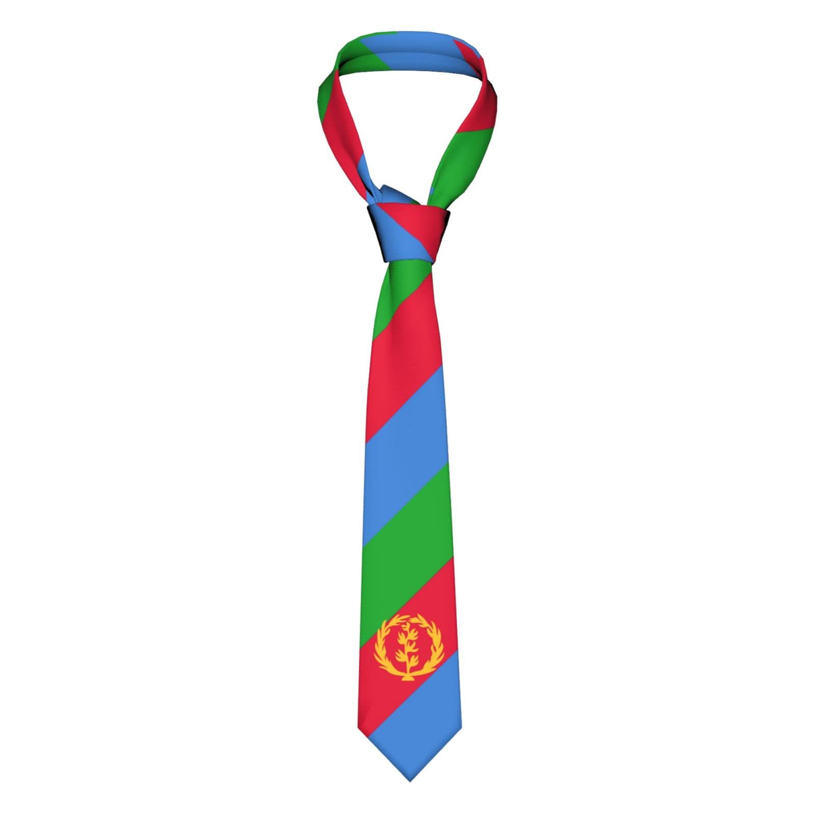 DABOYOZHZH Eritrea Flag Eritrean Striped Necktie Men'S Neck Ties Mens Party Business Neckties Soft Skil Tie