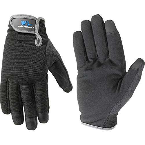 Wells Lamont Synthetic Leather Work Gloves, High Dexterity, Extra Large (7700XL) , Black