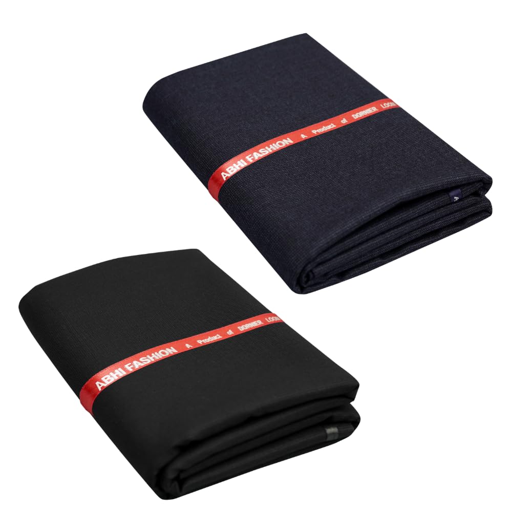 Men's Cotton Feel Unstitched Trouser Fabric For Men (Pack Of 2)-picture-12