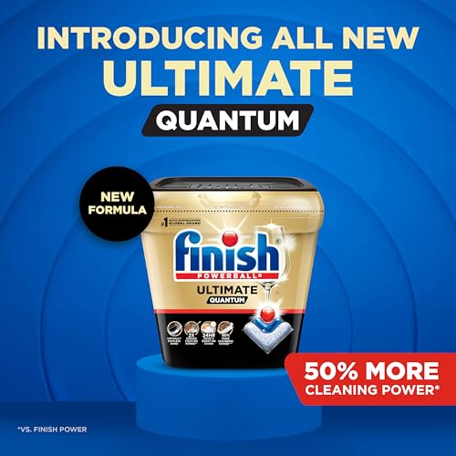 Image of Finish Ultimate Quantum Dishwasher Pods, New & Improved Formula, Dishwasher Detergent Dish Soap, Removes Burnt-On & Dried-On Stain, Degreasing & Scrubbing Power, 70 Count