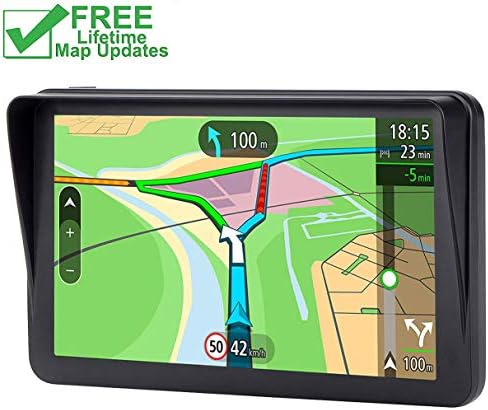 Car GPS, 7 inches 8GB Navigation System for Cars Lifetime Map Updates Touch Screen Real Voice Direction Vehicle GPS Navigator