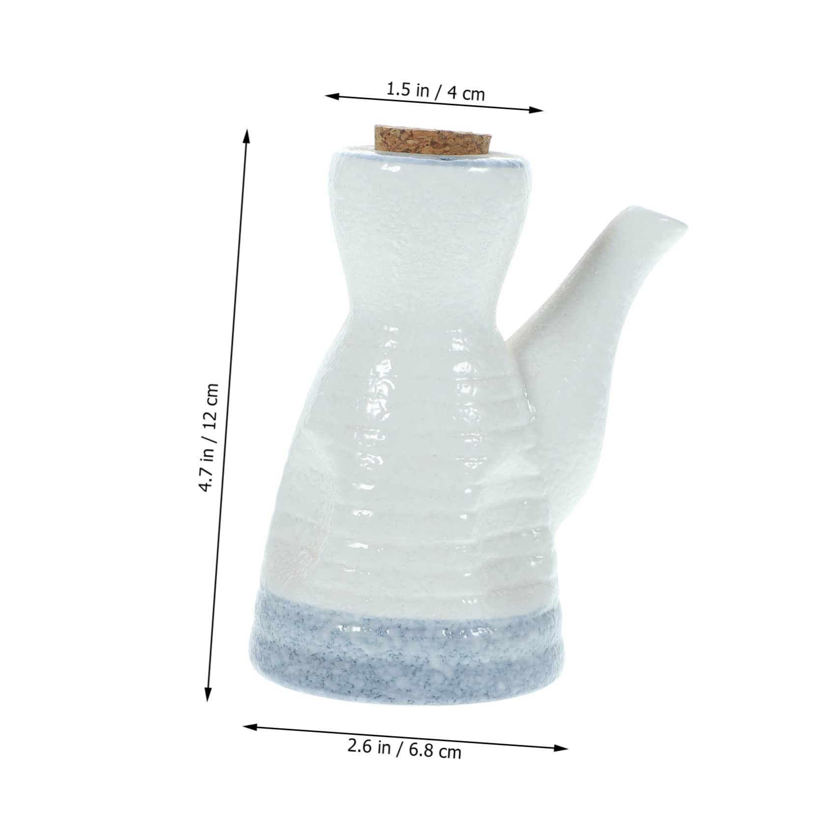 HOLIDYOYO Ceramic Soy Sauce Dispenser Bottle Stylish Seasoning Container for Vinegar Oil Kitchen Condiment Jar Easy to Clean Housewarming present