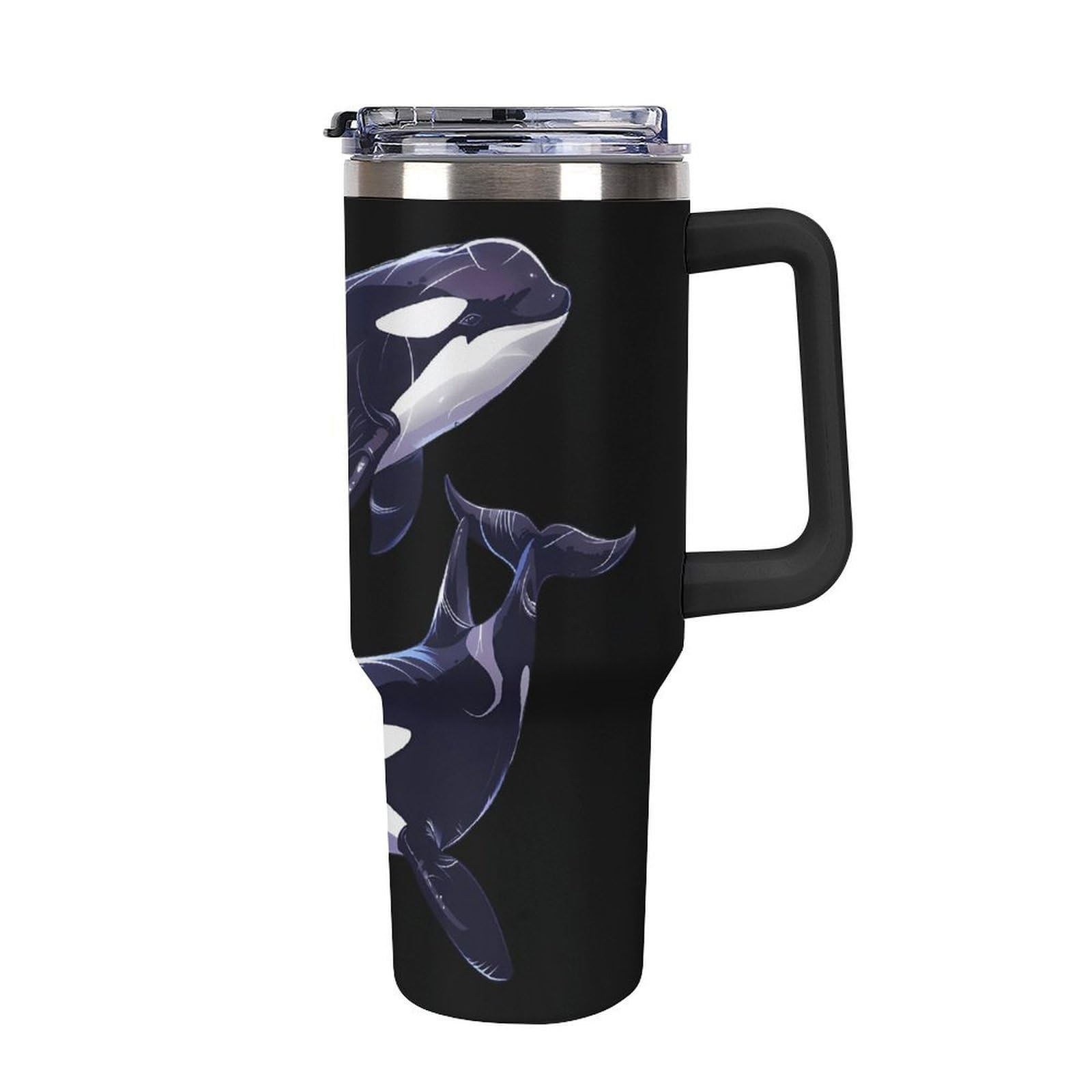 Amazon.com: Orca Killer Whale Tumbler with Handle And Straw Lid