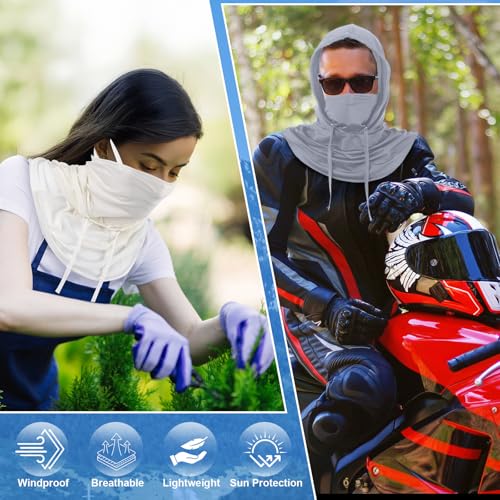 Image of Funtery Summer Cooling Balaclava Mask, UV Protection Hood Mask Breathable Cycling Face Cover Full Head Scarf for Men Women