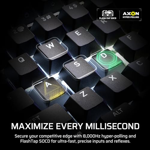 Image of Corsair Galleon 100 SD RGB Mechanical Wired Gaming Keyboard - QWERTY US, Stream Deck-Integrated, Pre-Lubed MLX Pulse Thocky Hotswappable PBT Double-Shot Switches, FlashTap SOCD, 8,000Hz - Black