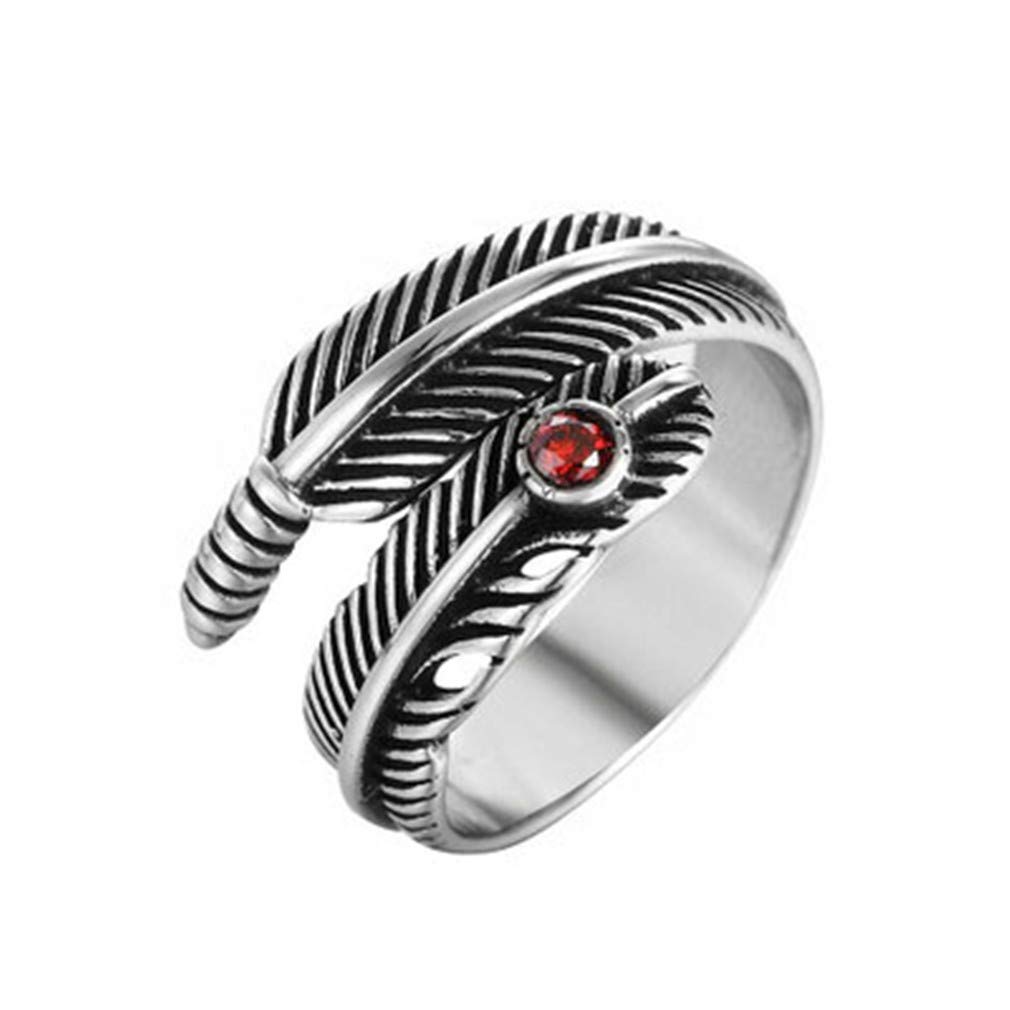 Unisex Hombres Mujeres 316l Acero Inoxidable Anillo Vendimia Pluma Envolver Punk Estilo