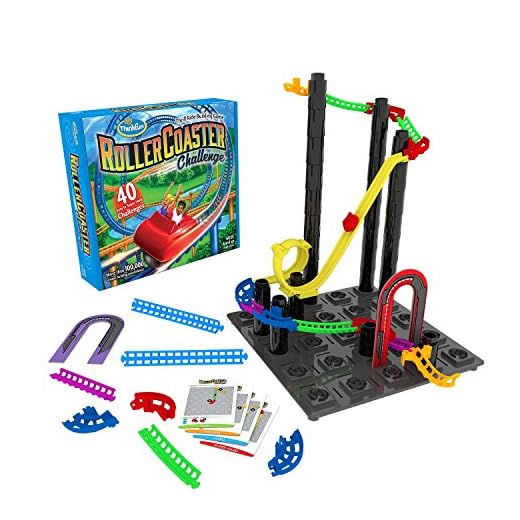 ThinkFun Roller Coaster Challenge STEM Toy and Building Game for Boys and Girls Age 6 and Up – TOTY Game of the Year Finalist
