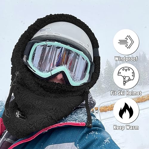 Senllen SENLLEN-NK-9028 Balaclava Cold Weather Fleece Windproof Ski Mask Winter Breathable Thermal Face Mask Neck Warmer Scarf Helmet Hood thumb #2