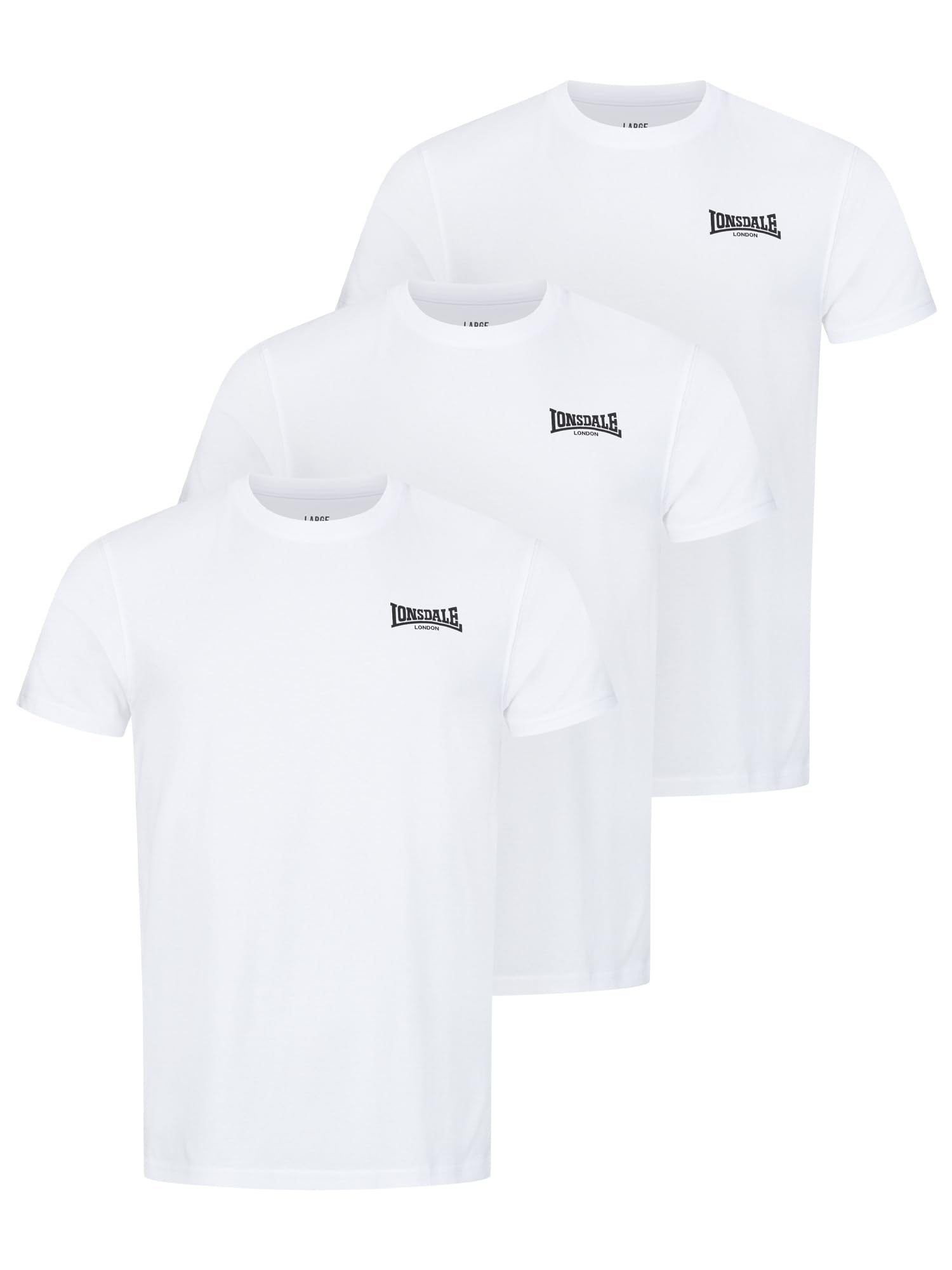 Lonsdale Herren Unterziehshirt schmale Passform Dreierpack Roscommon