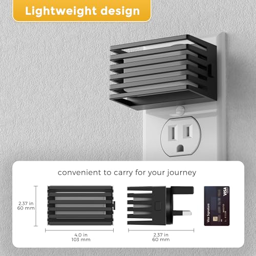 Image of L LOHAS LED Night Lights Plug into Wall, 2 Pack Modern Night Light with Dusk to Dawn Sensor, Dimmable Plug in Night Light, Adjustable Brightness, for Bedroom Bathroom Hallway (Black)