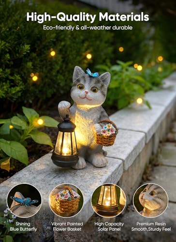 38% Off Brightown Solar Cat Garden Statue & Lantern - Image 3