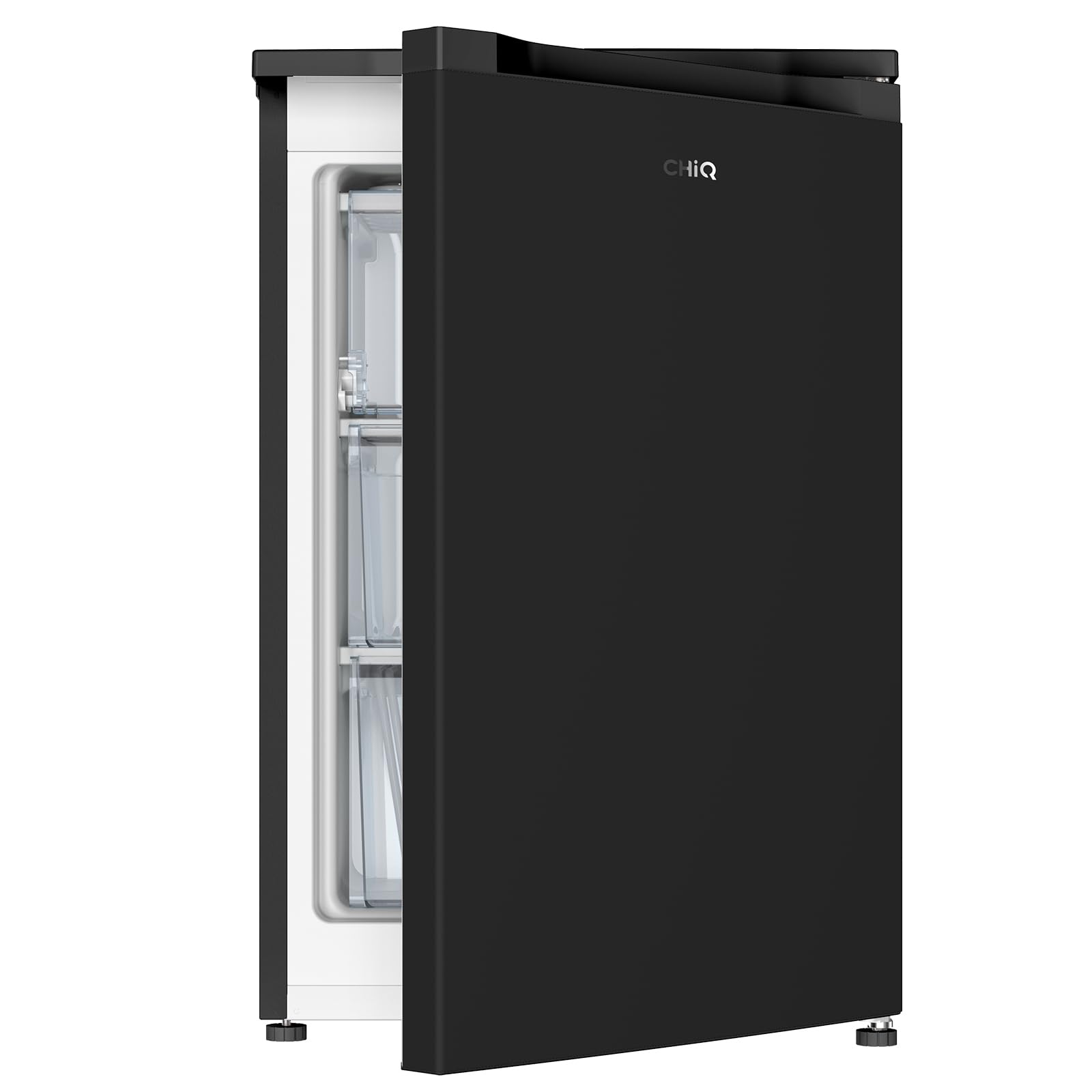 CHiQ CSD90D4D Congelador vertical independiente, 85L de capacidad,Clase D Eficiencia energética,congelación rápida,39 dB, termostato ajustable,congelador pequeño
