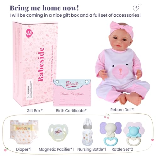 Muñeca Reborn Lifelike BABESIDE 20 Pulgadas Bebé Durmiente miniatura 7