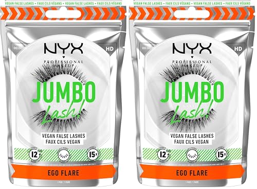 Faux-Cils NYX Jumbo Lash Ego Flare 05 | Bandes Invisibles Lot de 2
