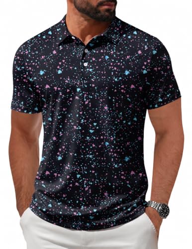 ZITY Mens Golf Shirt Short Sleeve UPF 50+ Athletic Casual Collared Polo M - image 1