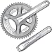 SHIMANO 2092852800 korba mechanizm korbowy, srebrny, 17,5 x 17,5 x 8 cm