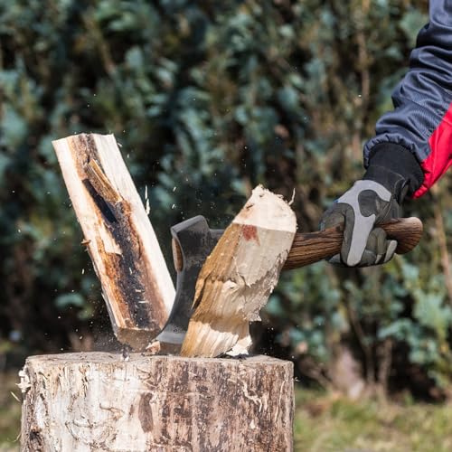 THRWCLUB151-Hatchet-Camping-Axe-with-1065-Carbon-Steel-and-Beech-Handle-Hand-Forged-Bushcraft-Axe-with-Leather-Sheath-for-Camping-and-Survival