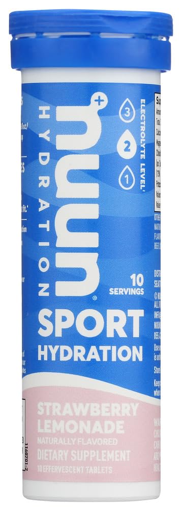 Nuun Hydration: Strawberry Lemonade Electrolyte Drink Tablets Tube of 10 Tabs