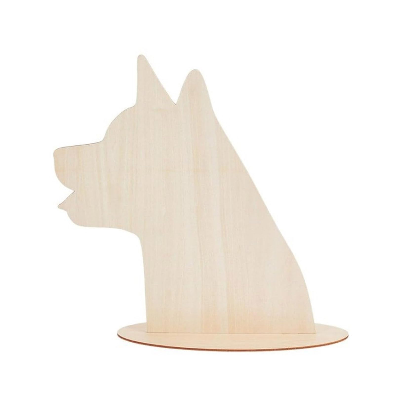 Piceioep Wooden Pet Accessories Display Stand Dog Shape Craft Shows Photography Props Dog Shape Display Stand