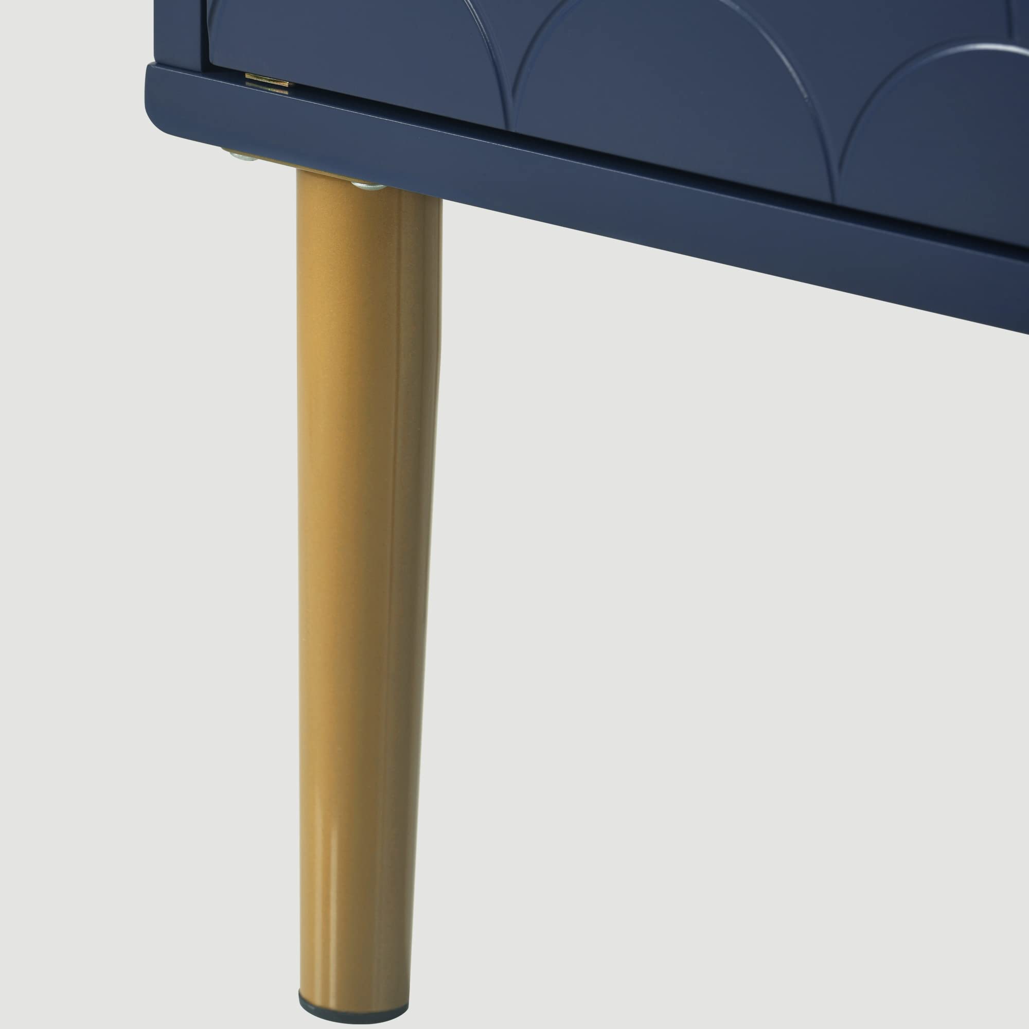 KAZZIO Juego de 2 mesitas de noche, mesitas de noche, mesitas auxiliares, color azul marino, mesa de sofá adecuada para cualquier cama y dormitorio (mesita de noche, 2)