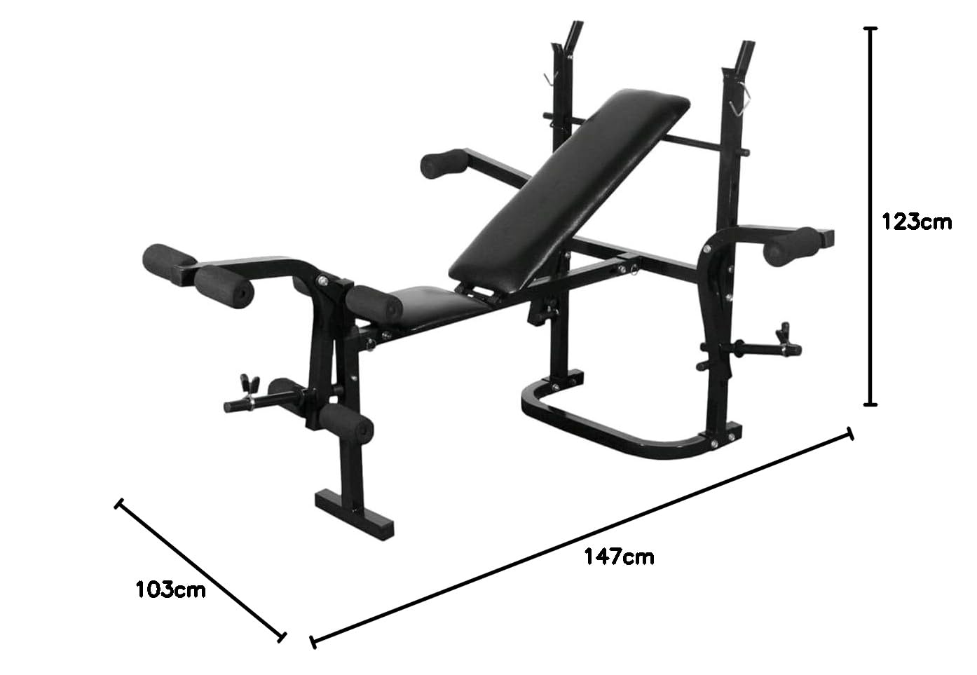 vidaXL Panca Multifunzione Bilanciere Set Manubri 30,5 kg Fitness Multi Model