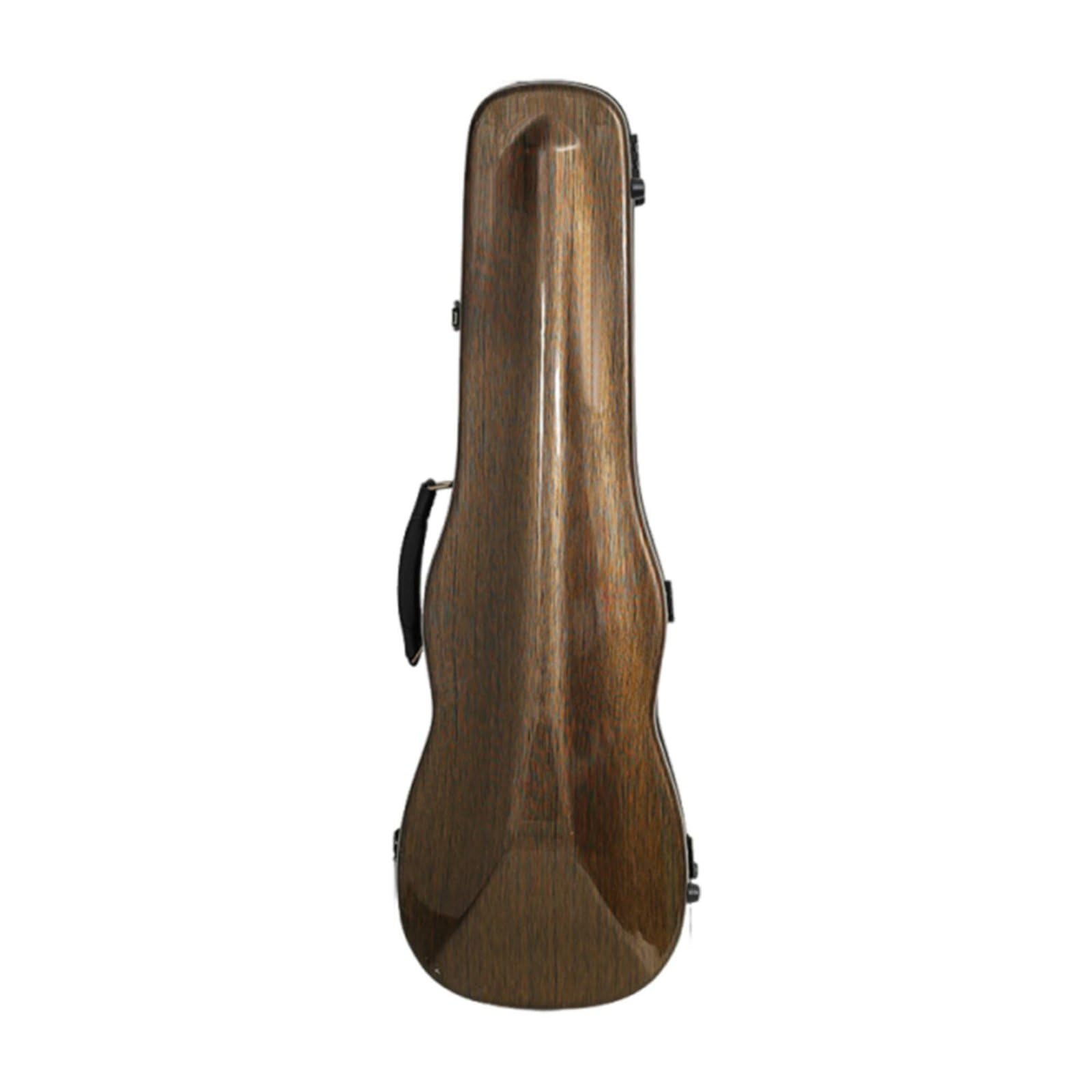 TISHITA Estuche para Violín de Fibra Compuesta con Cierre Seguro Interior Suave Resistente a Golpes Soporte Almacenamiento Adicional Adecuado para Viajes, Café, Triángulo Cepillado