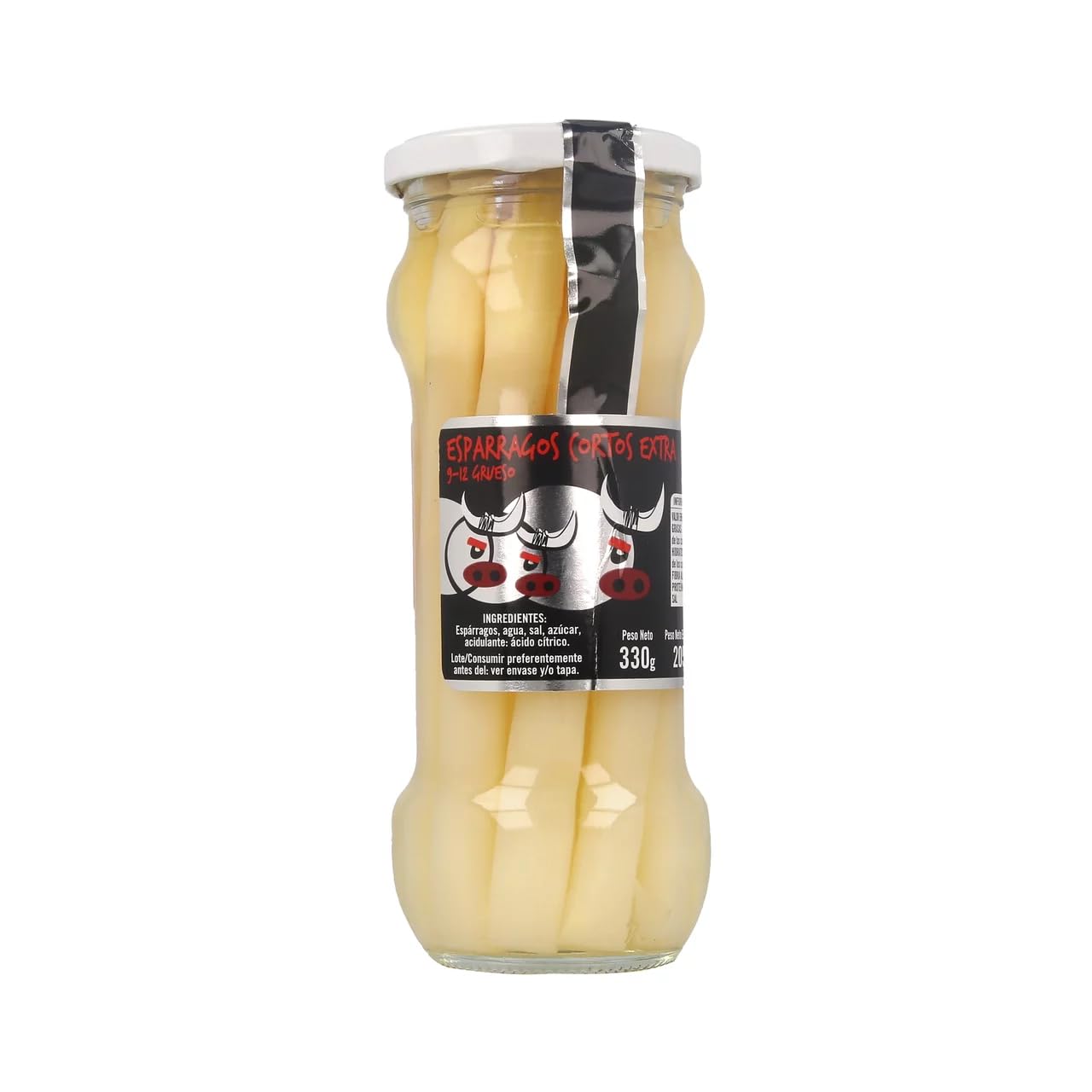 EL ENCIERRO Weiße Spargel 9/12 Stück mit g.U. Navarra Glas 205 g. 3er Pack