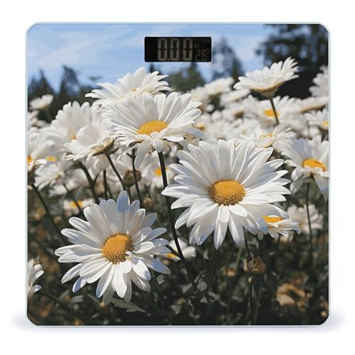 Báscula digital de baño con plataforma de vidrio templado miniatura 1