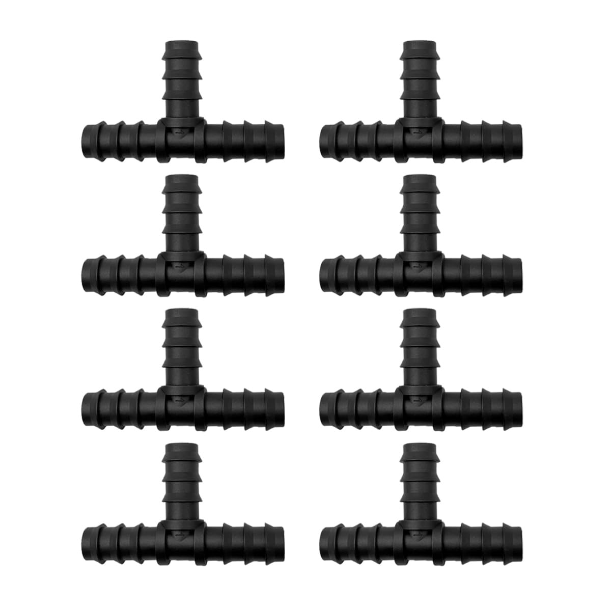 LICQIC 13 mm (1/2 Inch) Pipe/Hose Irrigation Connectors, Garden Irrigation Fittings, Soaker Hose Connectors, 8 Pcs Tee
